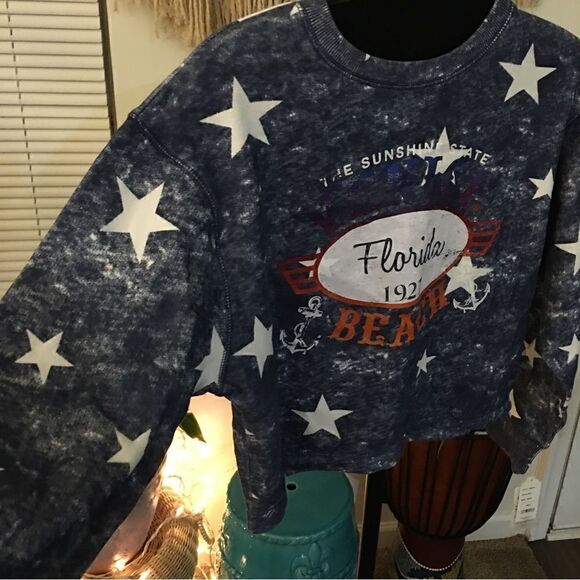 Dreamsicle Soft inner fleece cropped Florida Sweatshirt - Picture 1 of 7